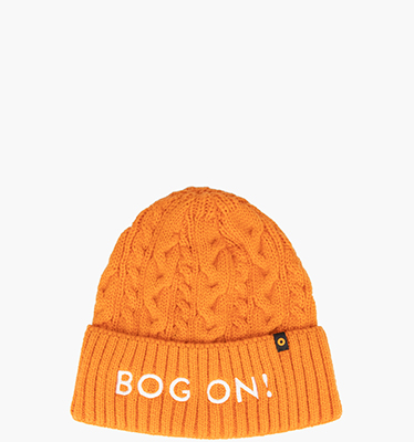 Bog On Cable Beanie  in ORANGE for $29.95