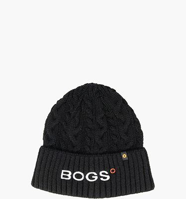 Logo Cable Beanie  in BLACK for $29.95