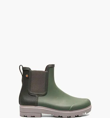 Holly Chelsea Women's Casual Waterproof Boots in GREEN for $129.95