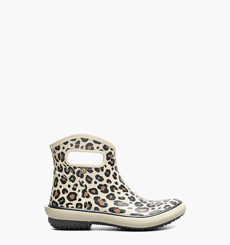 Patch Ankle Boot Leopard Women's General Purpose Boots in TAUPE for $89.95